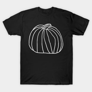 Minimal Line Drawing One Big Pumpkin T-Shirt